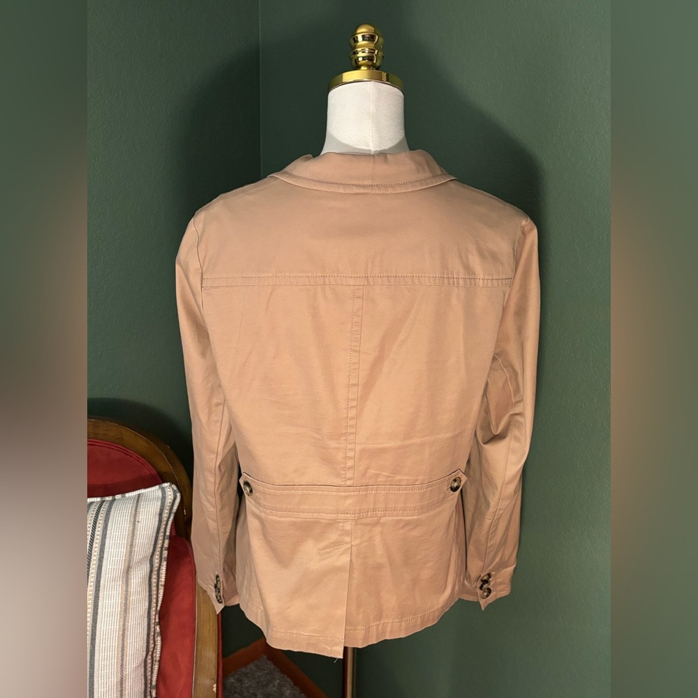 Talbots Light Brown Blazer Jacket - image 7
